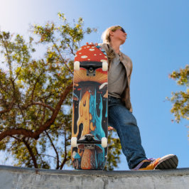 Magic Mushroom Dripping Skateboard