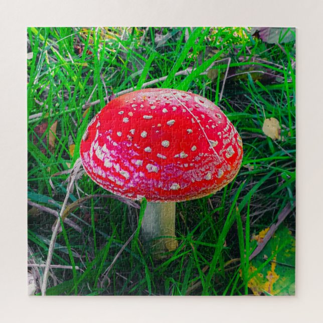 Magic Mushroom Fungi Rote Natur Landschaftlich Out Puzzle (Vertikal)