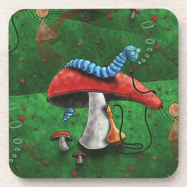 Magic Mushroom Getränkeuntersetzer (Vorderseite)