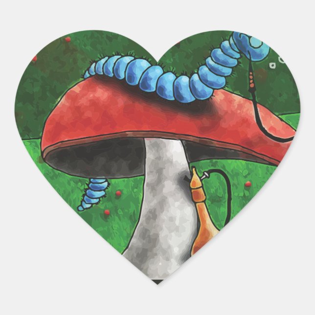 Magic Mushroom Herz-Aufkleber (Vorderseite)
