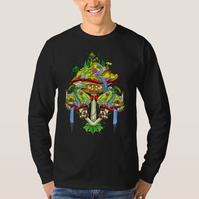 Magic Mushroom House Inspiriert Mushroom Kingdom R T-Shirt (Vorderseite)