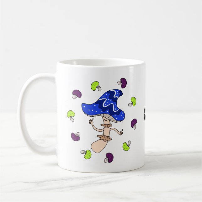 Magic Mushroom Lover komischer seltsamer individue Kaffeetasse (Links)