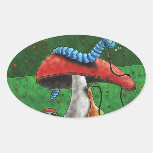 Magic Mushroom Ovaler Aufkleber