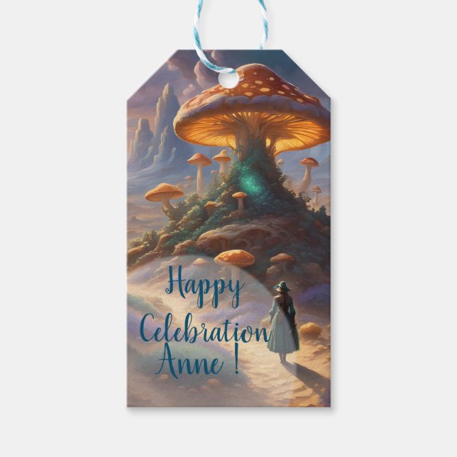 Magic Mushroom Planet Geschenkanhänger (Vorderseite)