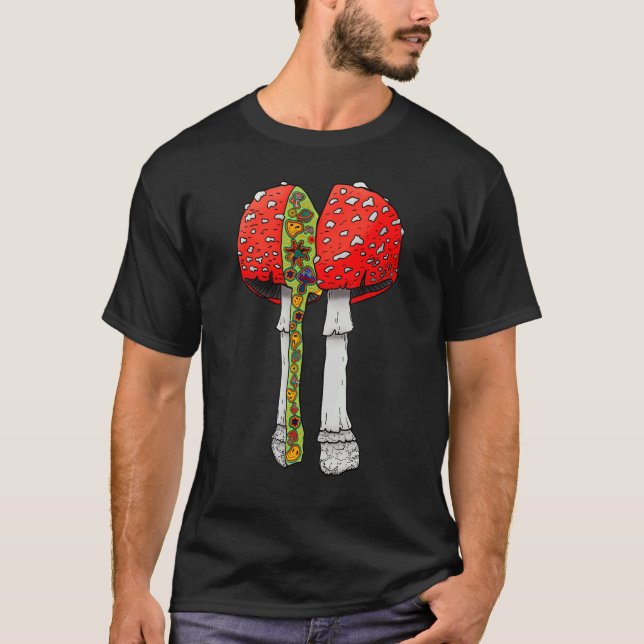 Magic Mushroom Psychedelic Fantasy Space Shroom T-Shirt (Vorderseite)