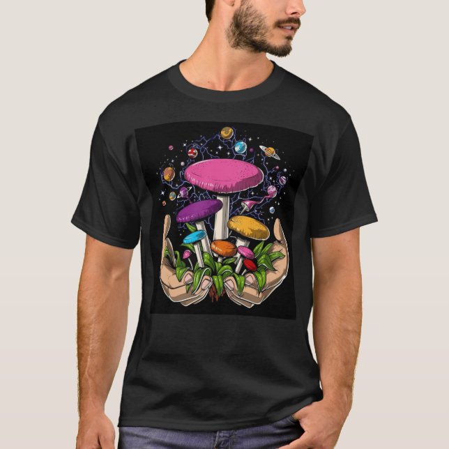Magic Mushroom Psychedelic Spiritual T - Shirt (Vorderseite)