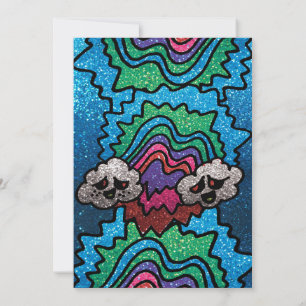 Magic Mushroom Rainbow Glitzer Whimsical Geburtsta Einladung