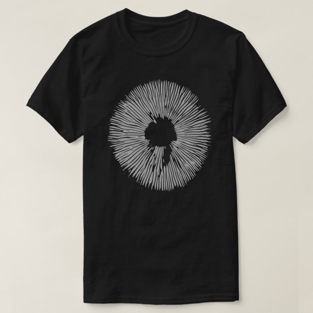 Magic Mushroom Spore Print Psilocybe Cubensis T-Shirt (Design vorne)