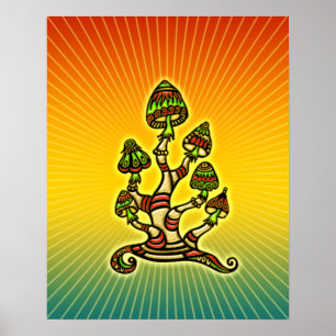 Magic Mushrooms - psychedelisch Poster