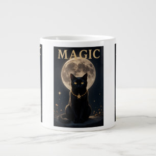 MAGIC - Mystic Black Cat & Full Moon Design Jumbo-Tasse