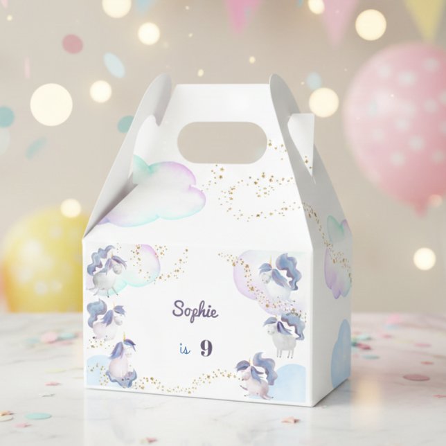 Magic niedlich Unicorns Kindergeburtstag Geschenkschachtel (Von Creator hochgeladen)