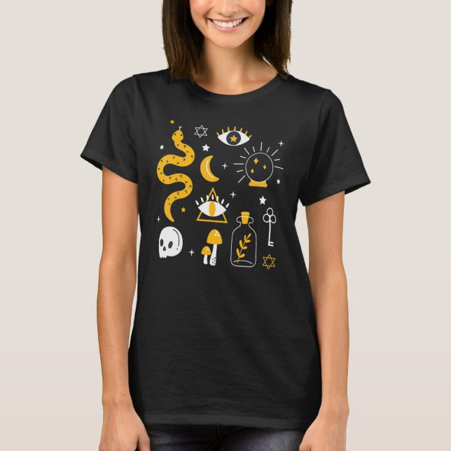 Magic Occult Celestial Witchcraft All Seeing Eye T-Shirt (Vorderseite)