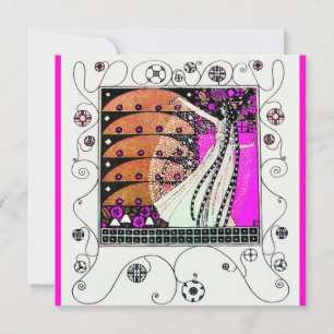 MAGIC OF THE SPRING hell violett, weiß braun Einladung