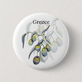 Magic Olive Watercolor Handgemalt Button