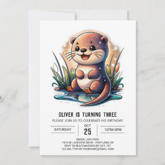 Magic Otter Custom Geburtstag Einladung