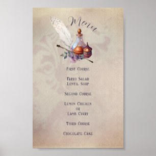 Magic Owl Baby Duschmenü Poster