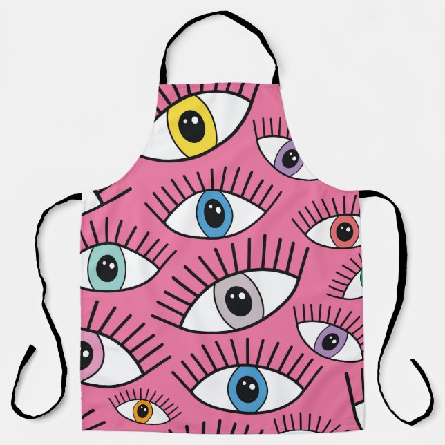 Magic pattern with colorful eyes. Mystic backgroun Schürze (Vorderseite)