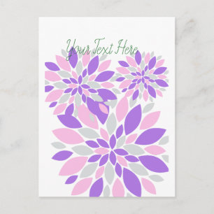 Magic Petals Purple Flowers Postkarte