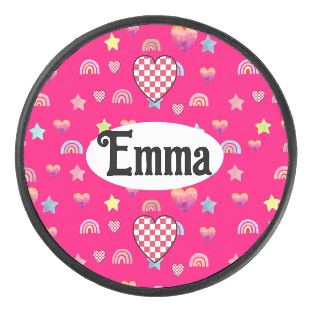 Magic pink candy world eishockey puck (Vorderseite)
