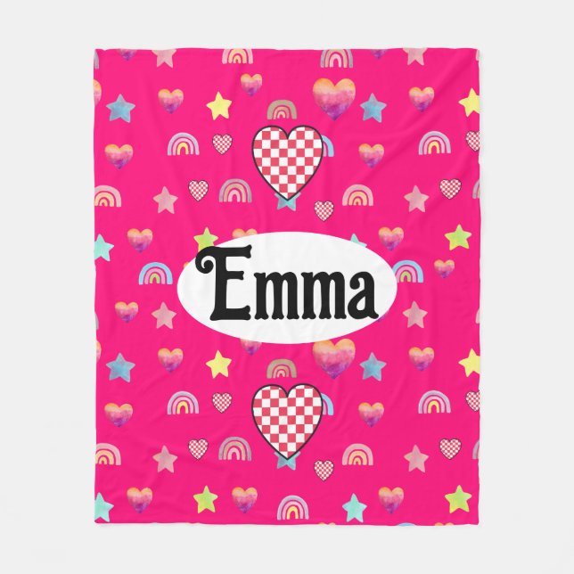 Magic pink candy world fleecedecke (Vorderseite)