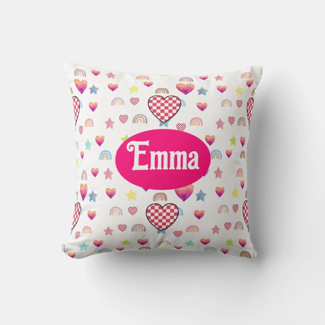 Magic pink candy world kissen (Vorderseite)