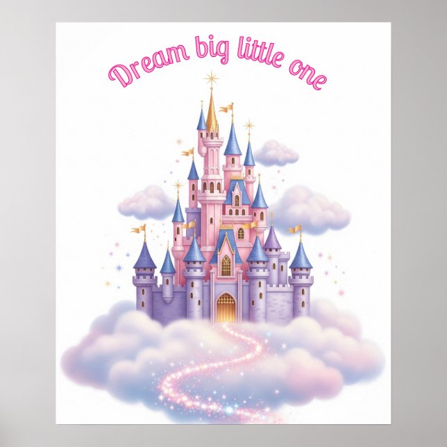 Magic Pink Princess Castle Poster (Vorne)