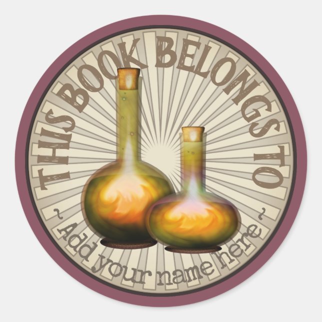 Magic Posts Buchzeichen Runder Aufkleber (Vorderseite)