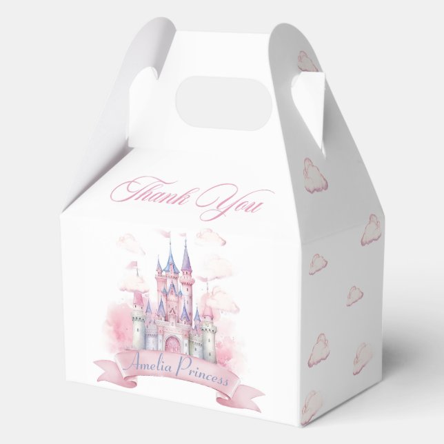Magic Princess Castle Birthday Gefallen Schachtel Geschenkschachtel (Vorderseite)