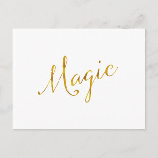 Magic Quote Imitate Gold Foil Quotes Spaß Funkelnd Postkarte