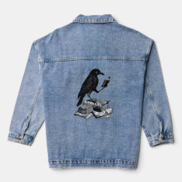 Magic Raven mit akademischen Büchern Jeansjacke