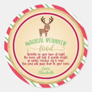 Magic Rentier Food Sticker - rund