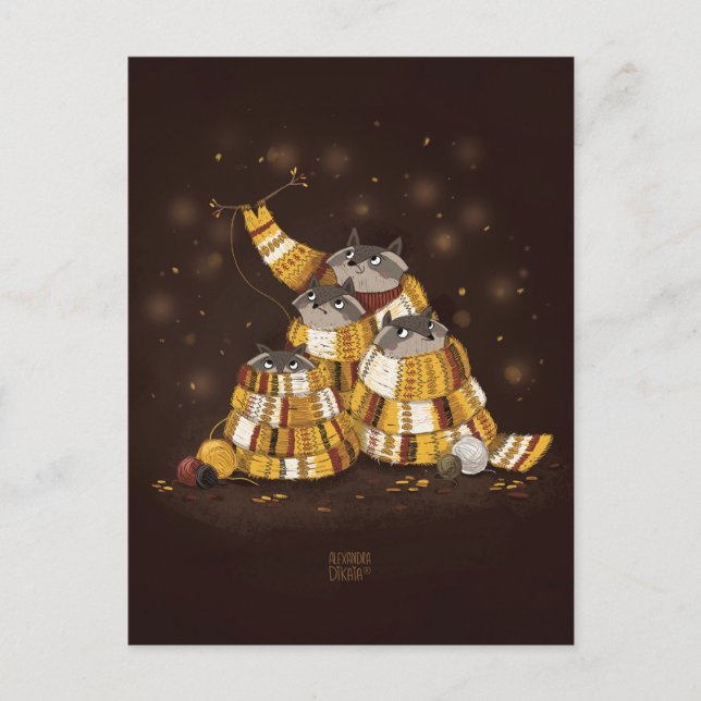 Magic Scarf von Alexandra Dikaia Postkarte (Vorderseite)