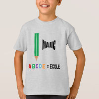 Magic-Schule-T-Shirt Jersey grau