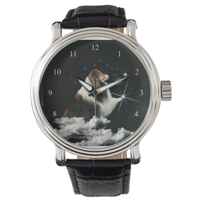 Magic Sheltie Watch Armbanduhr (Vorderseite)