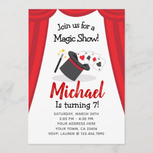 Magic Show Birthday Einladung