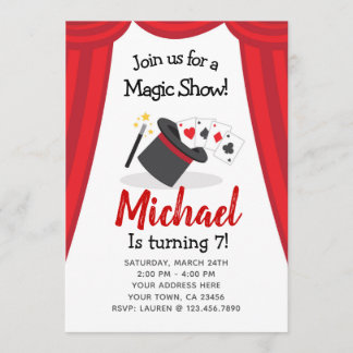 Magic Show Birthday Einladung