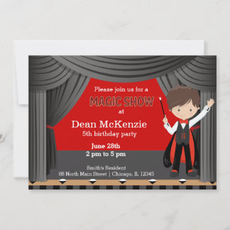 Magic Show Geburtstagsparty Einladung