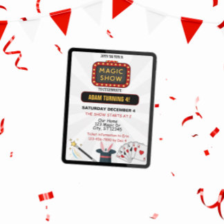 Magic Show Geburtstagsparty Einladung