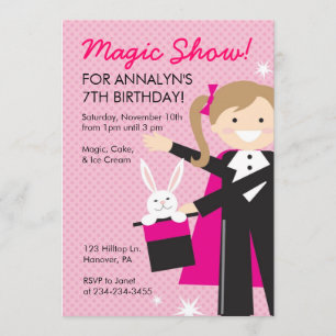 Magic Show Geburtstagsparty Einladungen