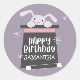 Magic Show Girls Geburtstagsparty Gefallen Tag Sti Runder Aufkleber