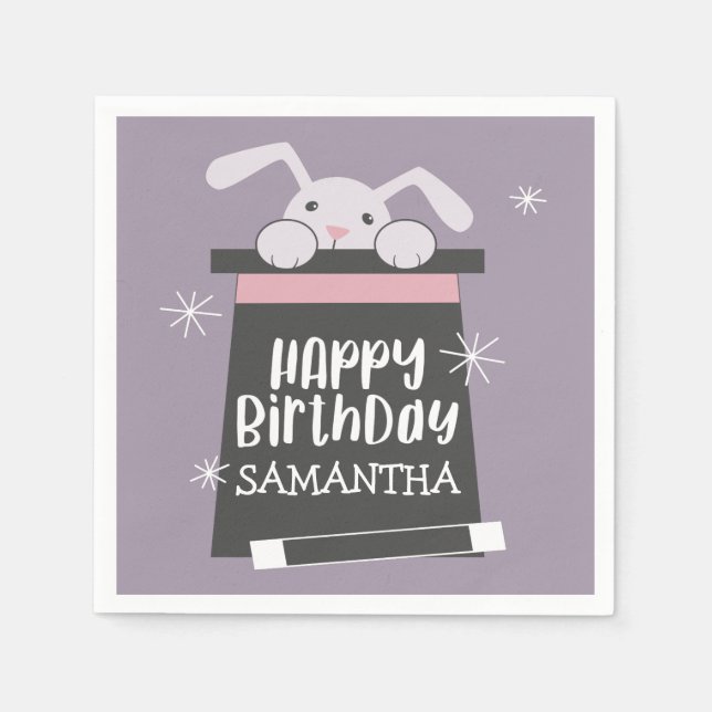 Magic Show Kindergeburtstag Party Serviette (Vorderseite)