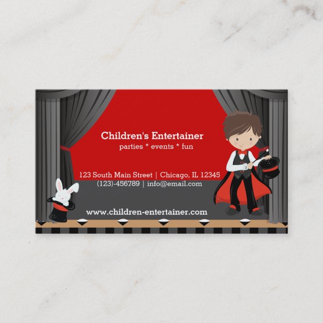 Magic Show Visitenkarte (Vorderseite)
