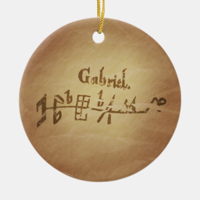 Magic Siegel Angel Gabriel Magic Charms Keramik Ornament (Vorne)