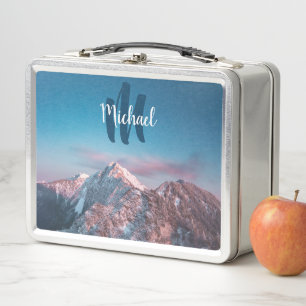 Magic sky monogram berg Storžič Slovenien Met Metall Brotdose