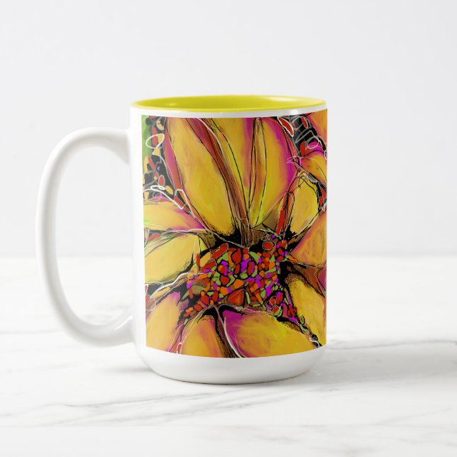 "Magic" Sonnenblume 15oz Zwei-Tonen-Tasse Zweifarbige Tasse (Links)