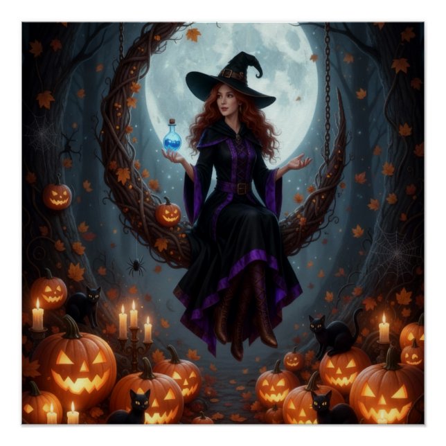 Magic Sorcery Halloween Familie Poster (Vorderseite)