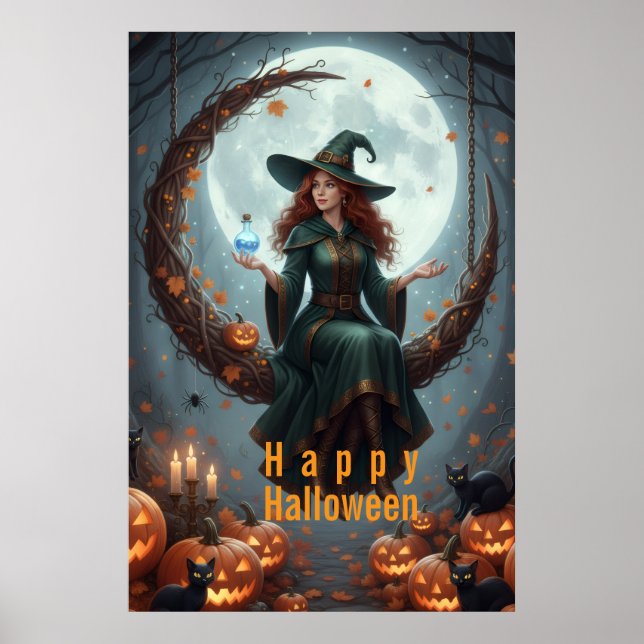 Magic Sorcery Halloween Familie Poster (Vorne)