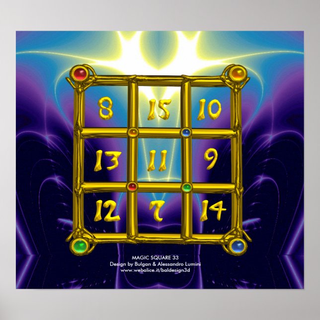 MAGIC SQUARE 33,Blue Lila Poster (Vorne)