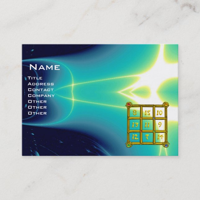 MAGIC SQUARE 33, Blue Turquase Visitenkarte (Vorderseite)