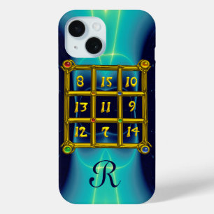 MAGIC SQUARE 33 MONOGRAM Aquamarin, Aqua Blue Türk Case-Mate iPhone Hülle